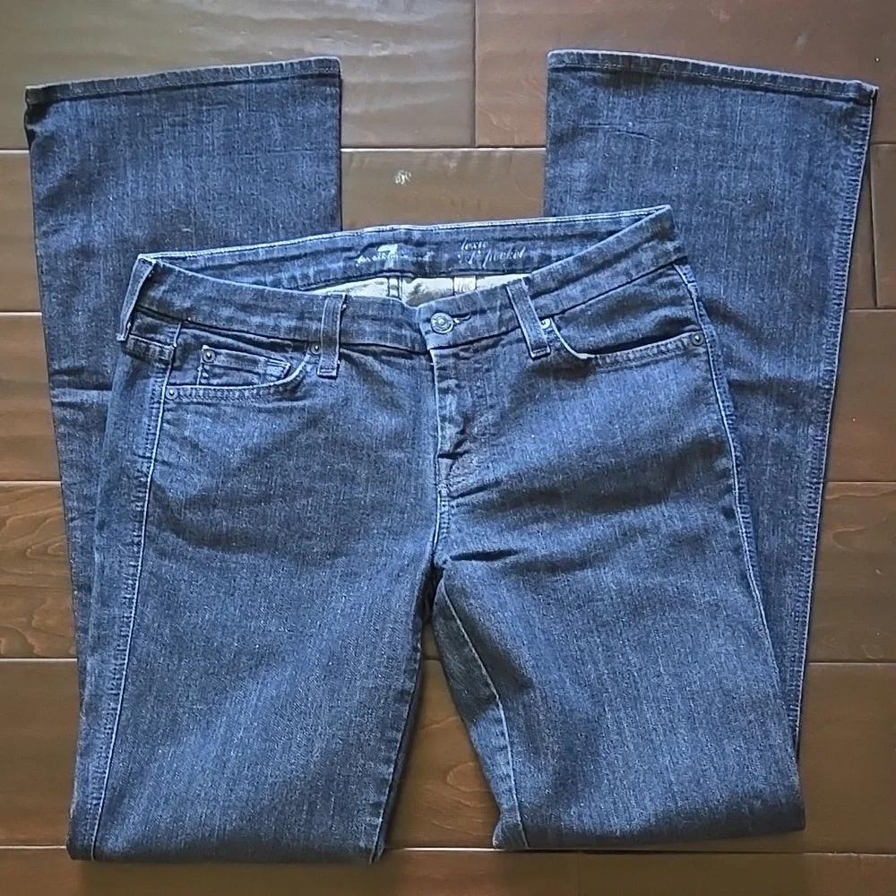 7 for All Mankind The Lexie Petite 'A' Pocket Bootcut Jeans Dark Wash EUC - 29 - Picture 4 of 12